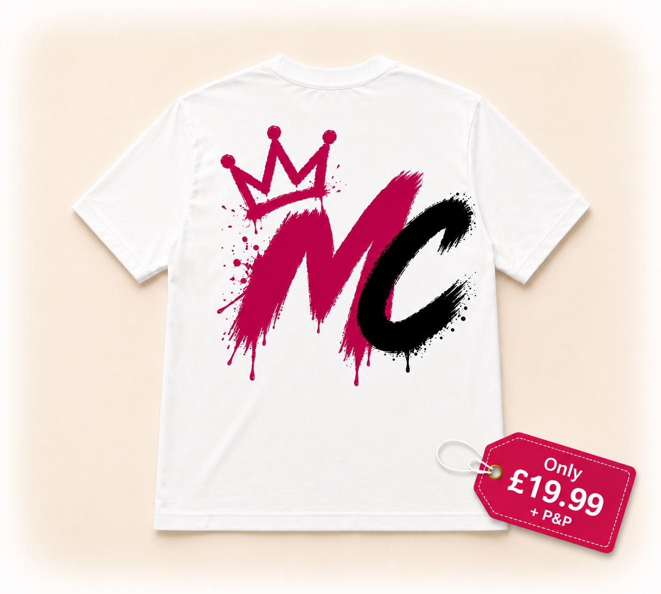 Large Logo White T .. Only £19.99!