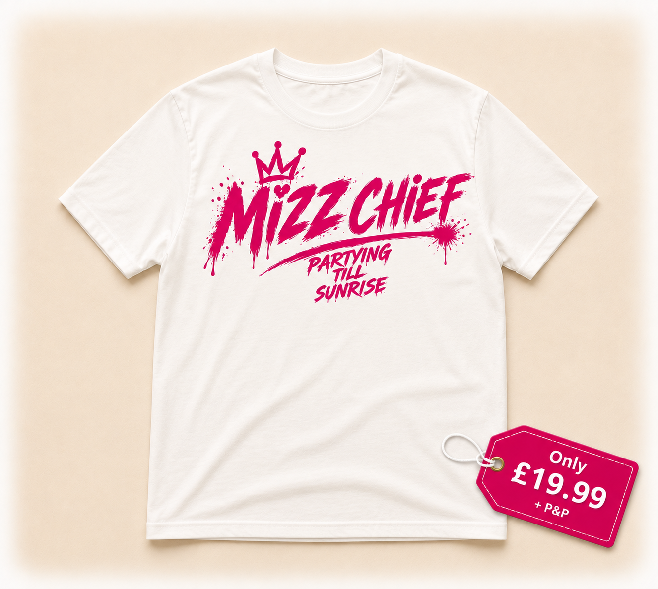 Party till Sunrise White T