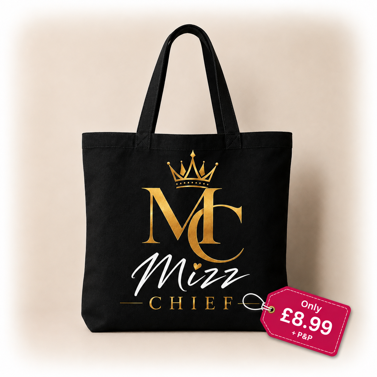 Black & Gold Tote Bag